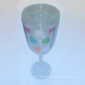 Fashion, design and unbreakable acrylic wine glass